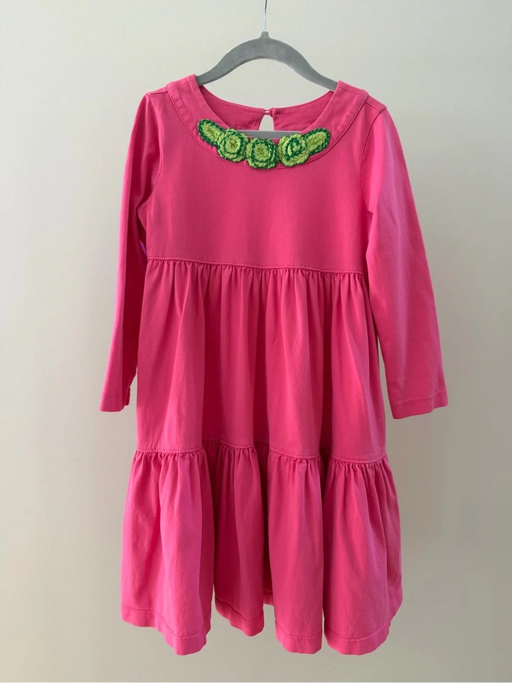 Hanna Andersson | Solid Corsage Twirl Dress | Zing Pink | Size 4